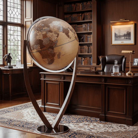 Waypoint Geographic Versus 24 - Inch Floor Standing Globe with Walnut "V" Stand - Floor Globes - GlobeStore.com - WP61121