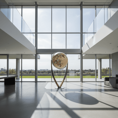 Waypoint Geographic Versus 24 - Inch Floor Standing Globe with Walnut "V" Stand - Floor Globes - GlobeStore.com - WP61121