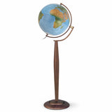 Waypoint Lyon blue ocean globe unlit showing physical earth topography