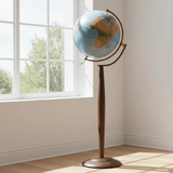 Waypoint Lyon globe unlit showing physical terrain.