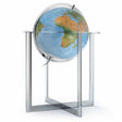 Waypoint Geographic Maranello 20-inch illuminated floor globe with modern silver metal stand