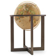 Waypoint Geographic San Marino 20-inch antique illuminated floor globe with hardwood stand