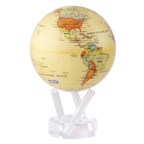 MOVA 6-inch Antique Beige Revolving Globe